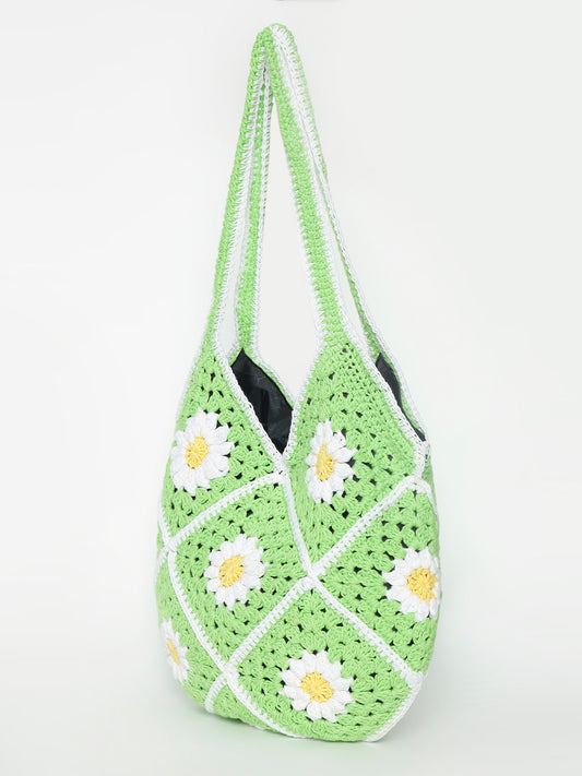 Gigi Handmade Handbag - GreenWhite