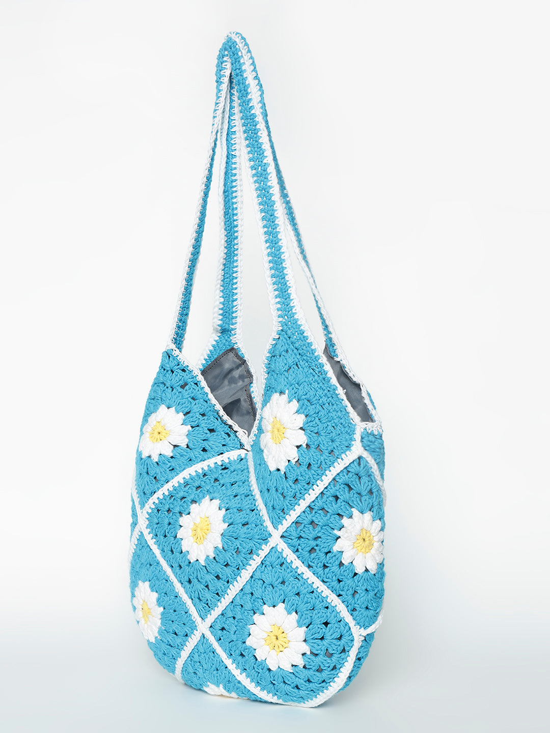Lina Crochet Handmade Handbag - BlueWhite