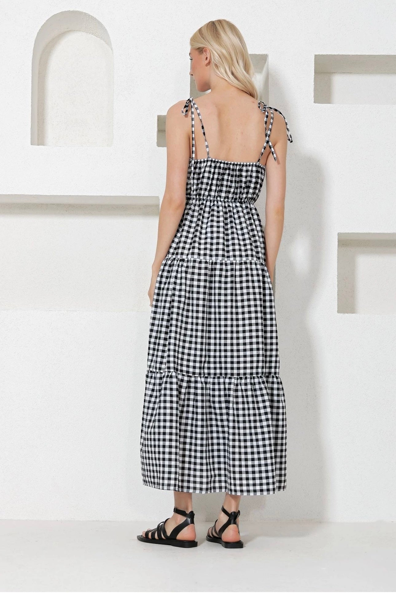 Cady gingham Maxi Dress