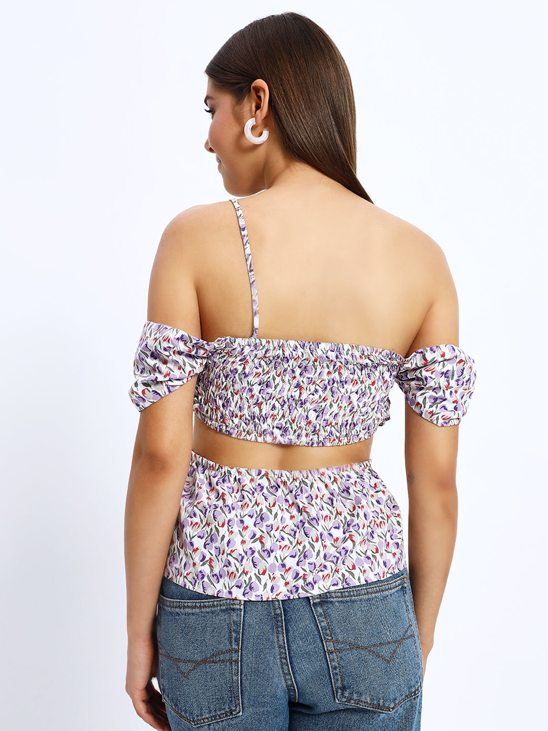 Korean Lilic Floral Top