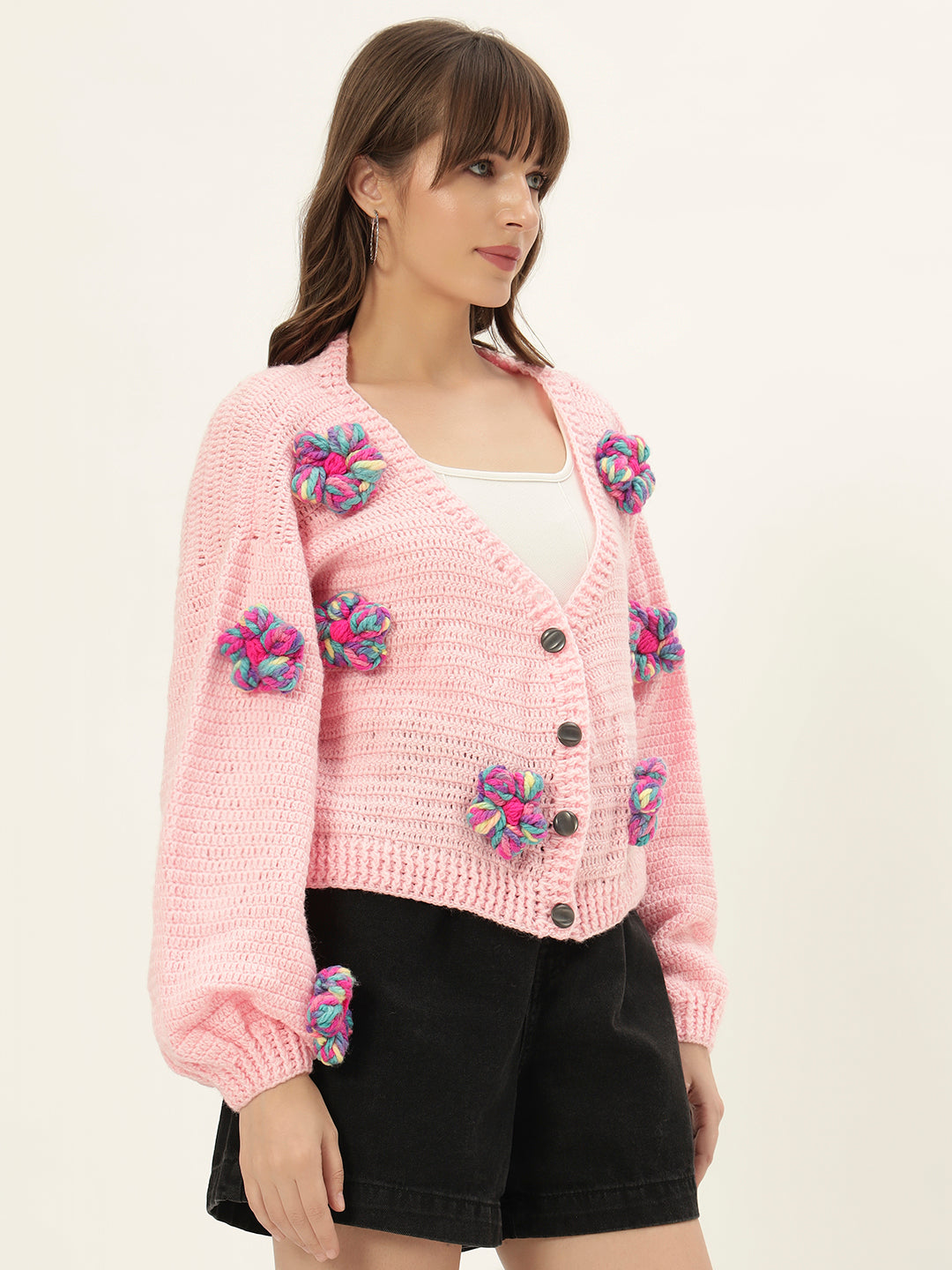 Metta Multipink Daisy cardigan