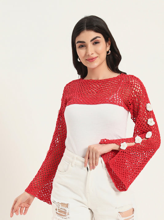 CherryKnit H-Mesh Handmade Top