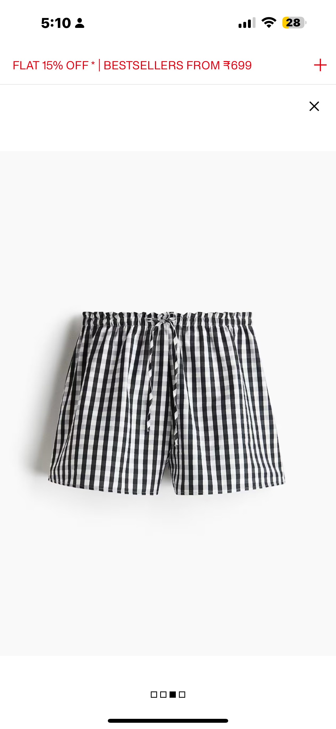 Black cotton Shorts