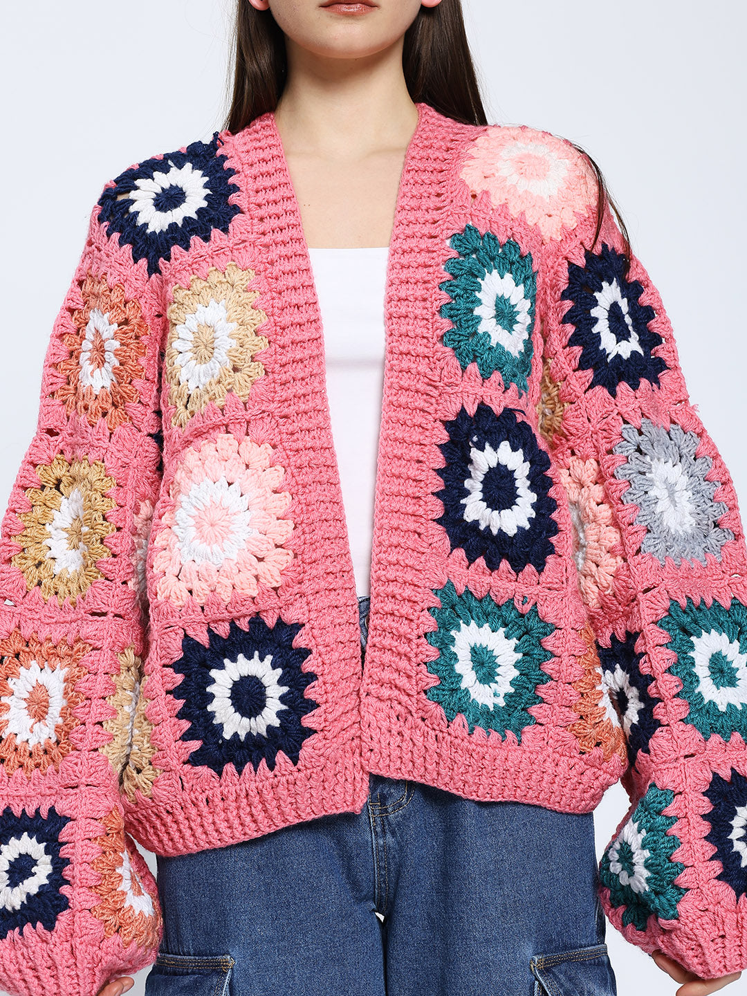 Chioma Bohemian Pink Cardigan