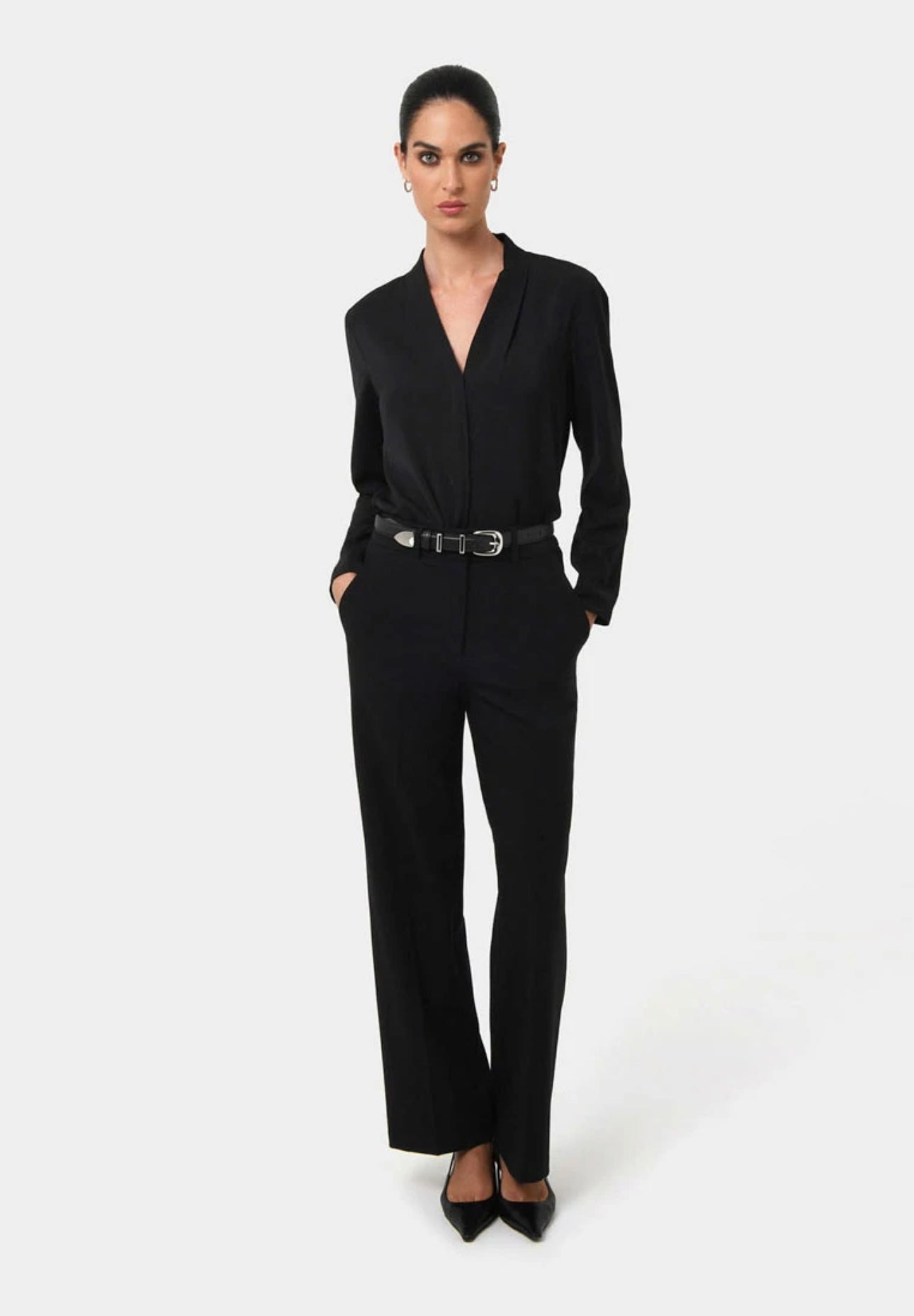 Polly Elegant Black Shirt
