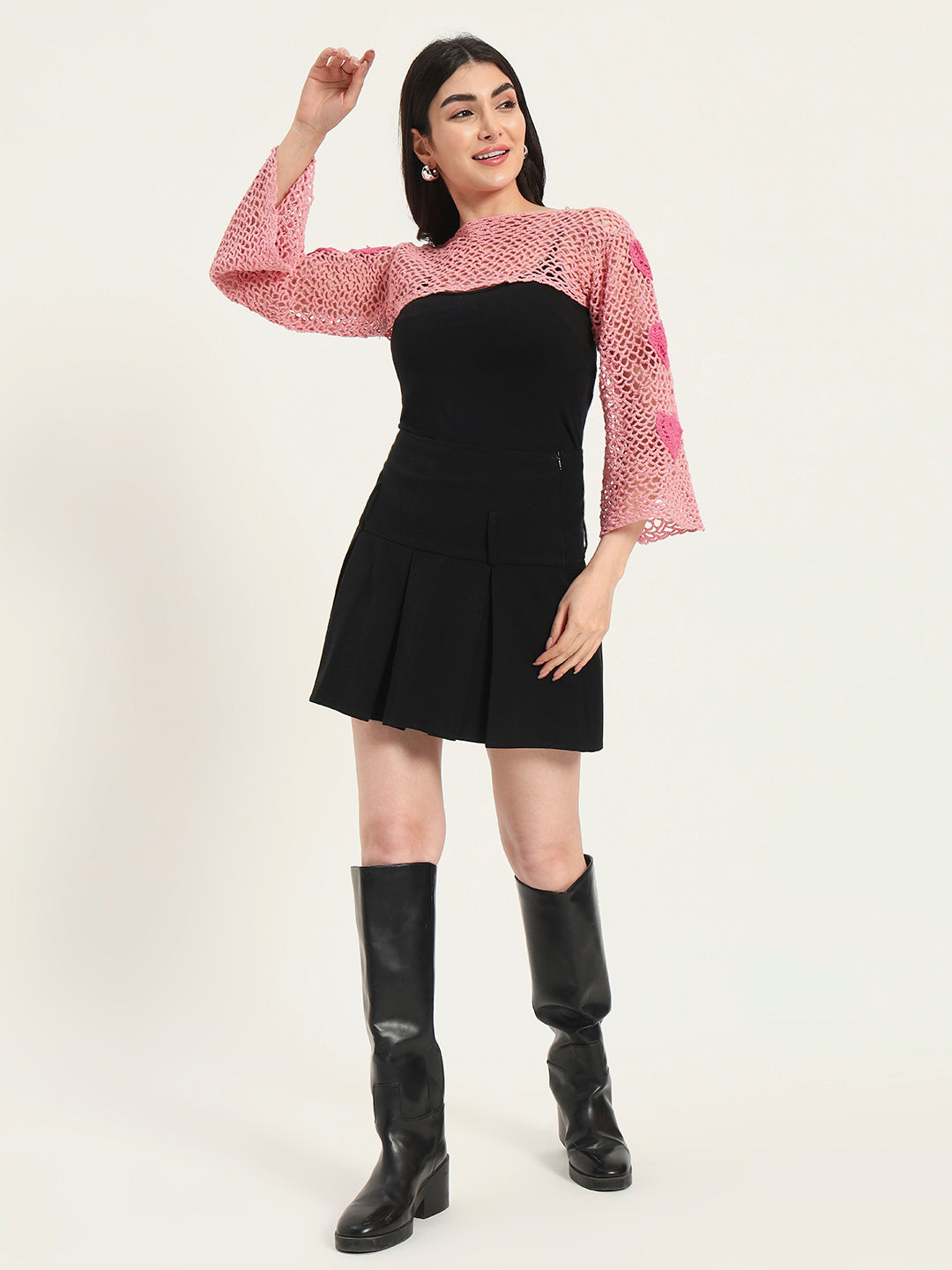 Rosebud H-Mesh Handmade Top - Pink