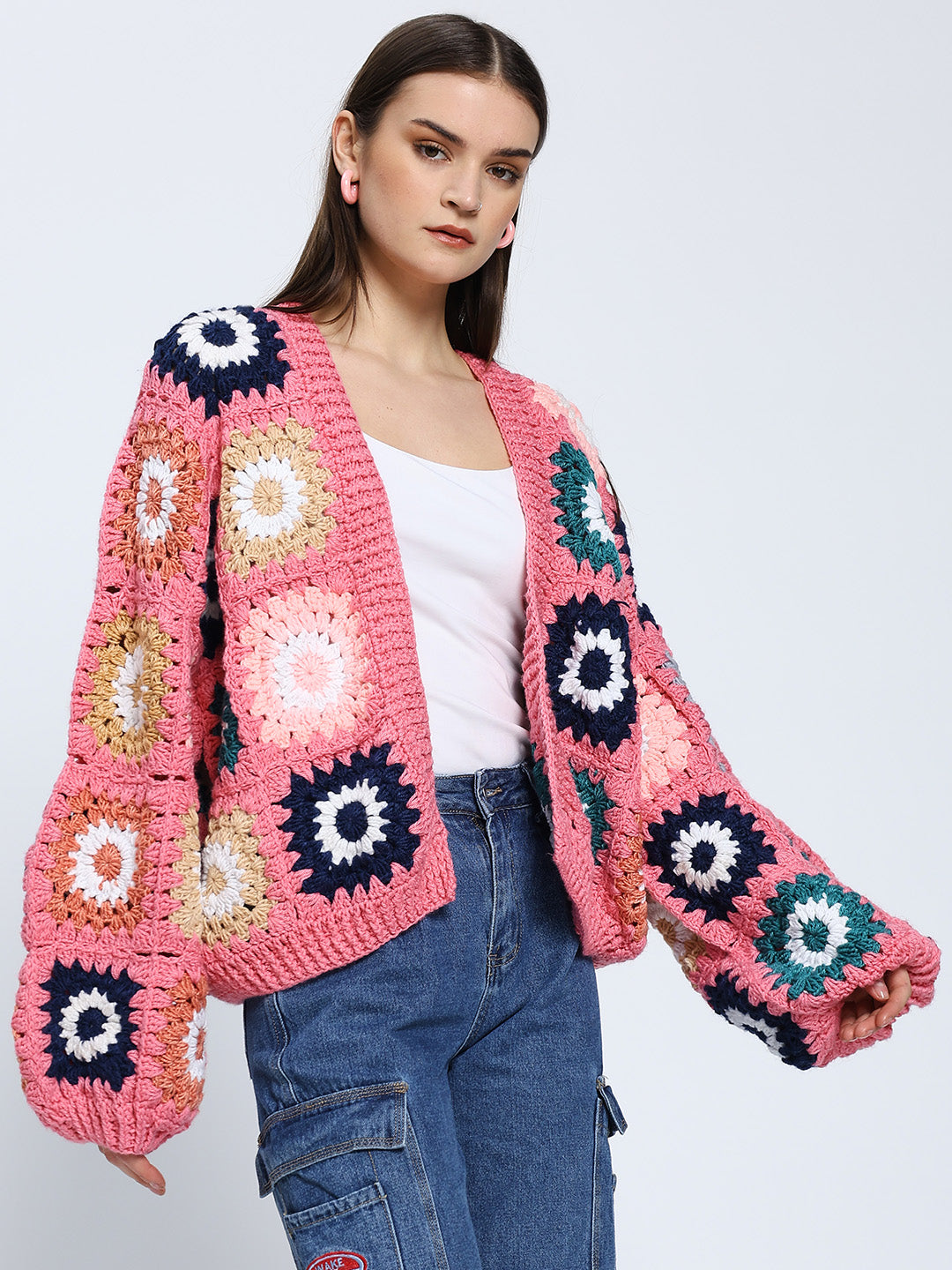 Chioma Bohemian Pink Cardigan