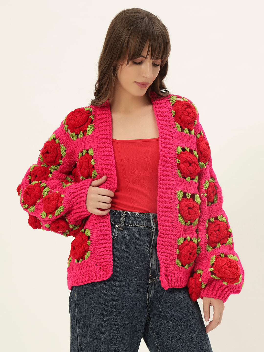 Lady Señorita Rose Bouquet Cardigan