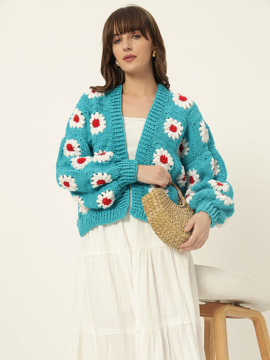 Vancouver Picnic Cardigan - SkyBlue