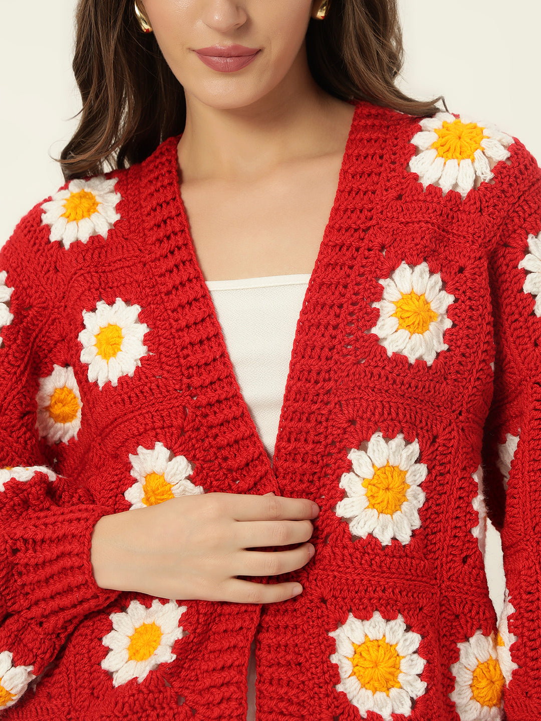 Molly Picnic Cardigan - Red