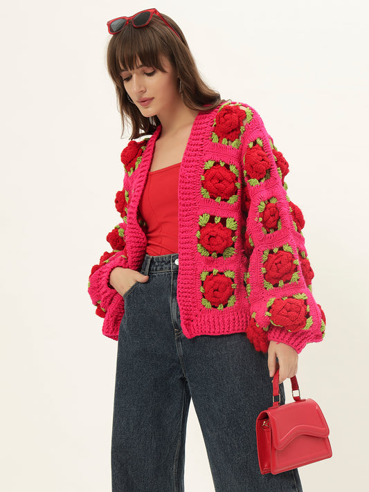 Lady Señorita Rose Bouquet Cardigan