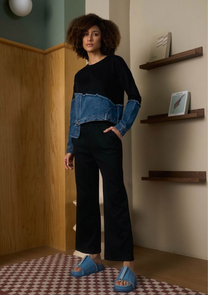 Shyne Denim Sweatshirt