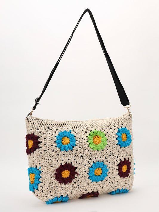 Slate Daisy Handmade Pouch