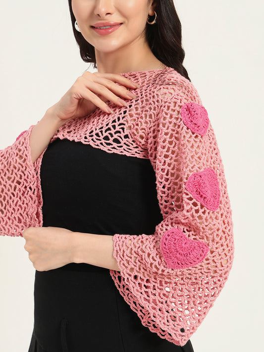 Rosebud H-Mesh Handmade Top - Pink