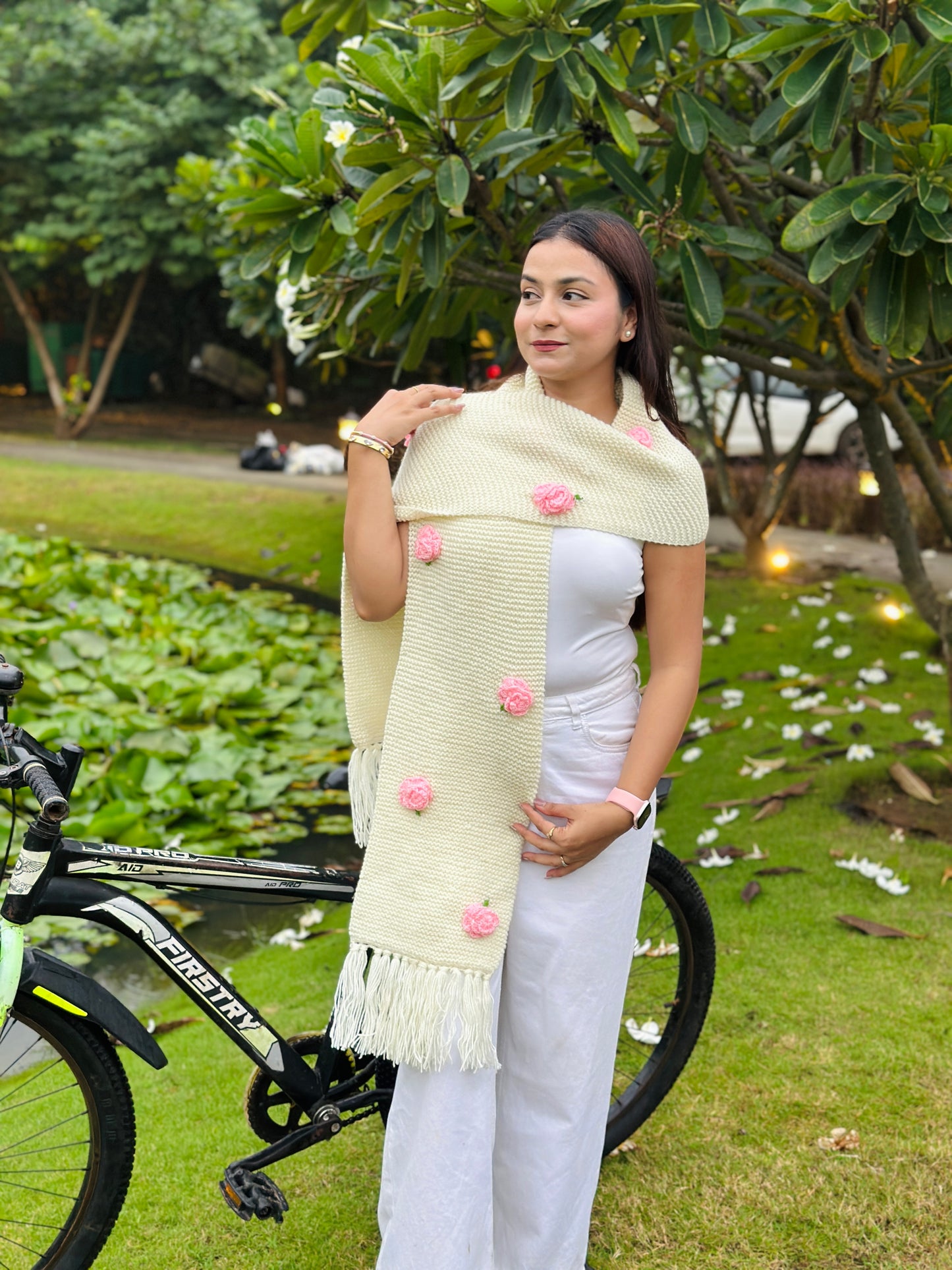 Helen Rose Handmade Scarf - Peach
