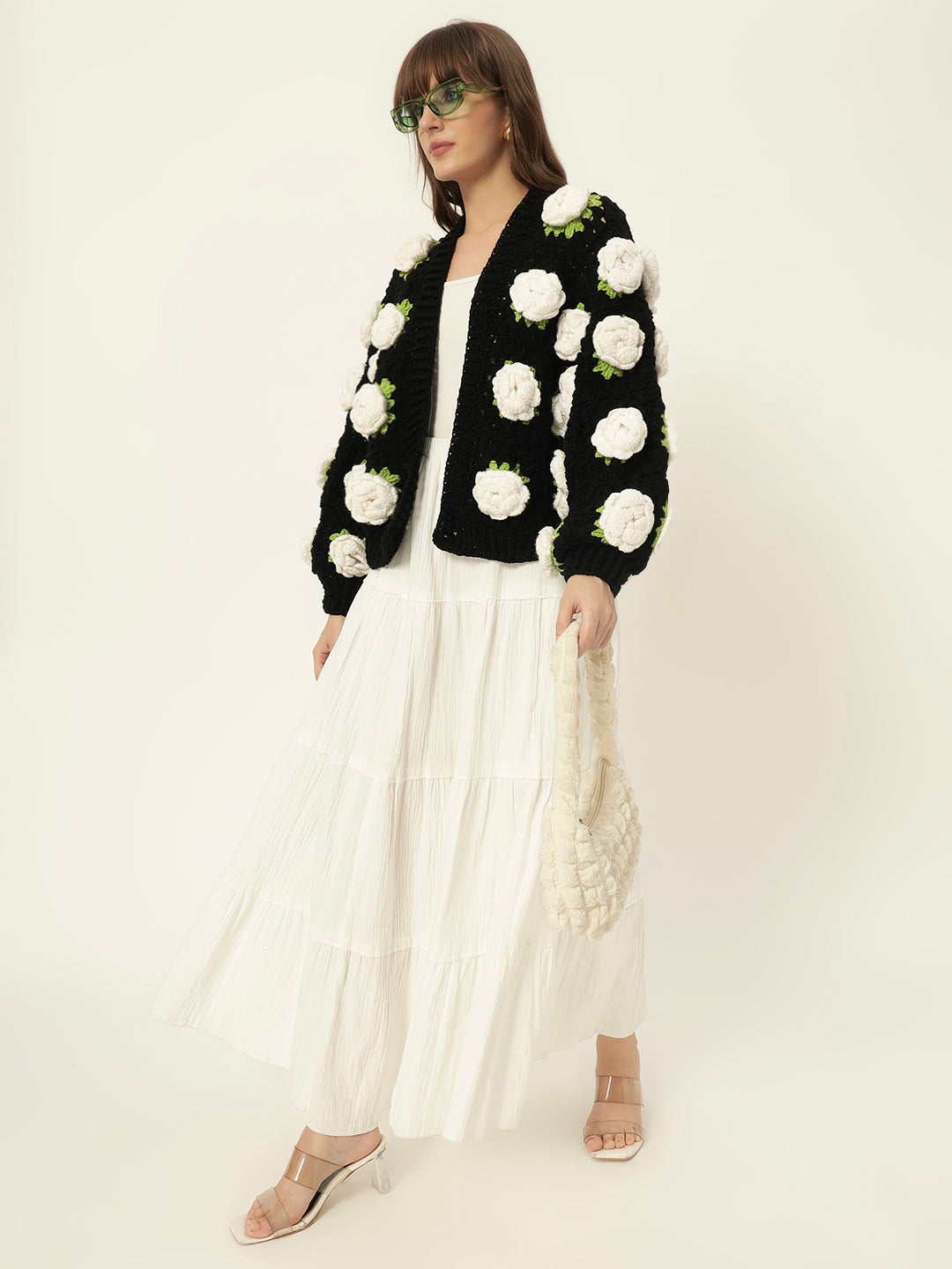 Kica White Rose Garden Cardigan