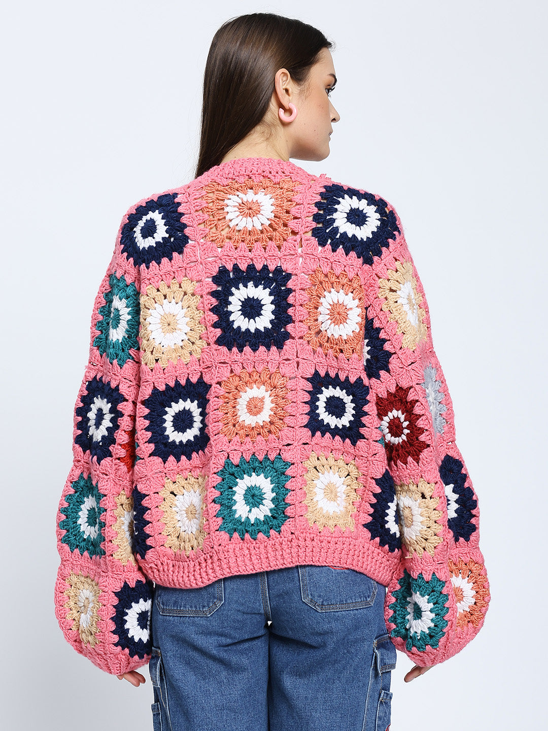 Chioma Bohemian Pink Cardigan