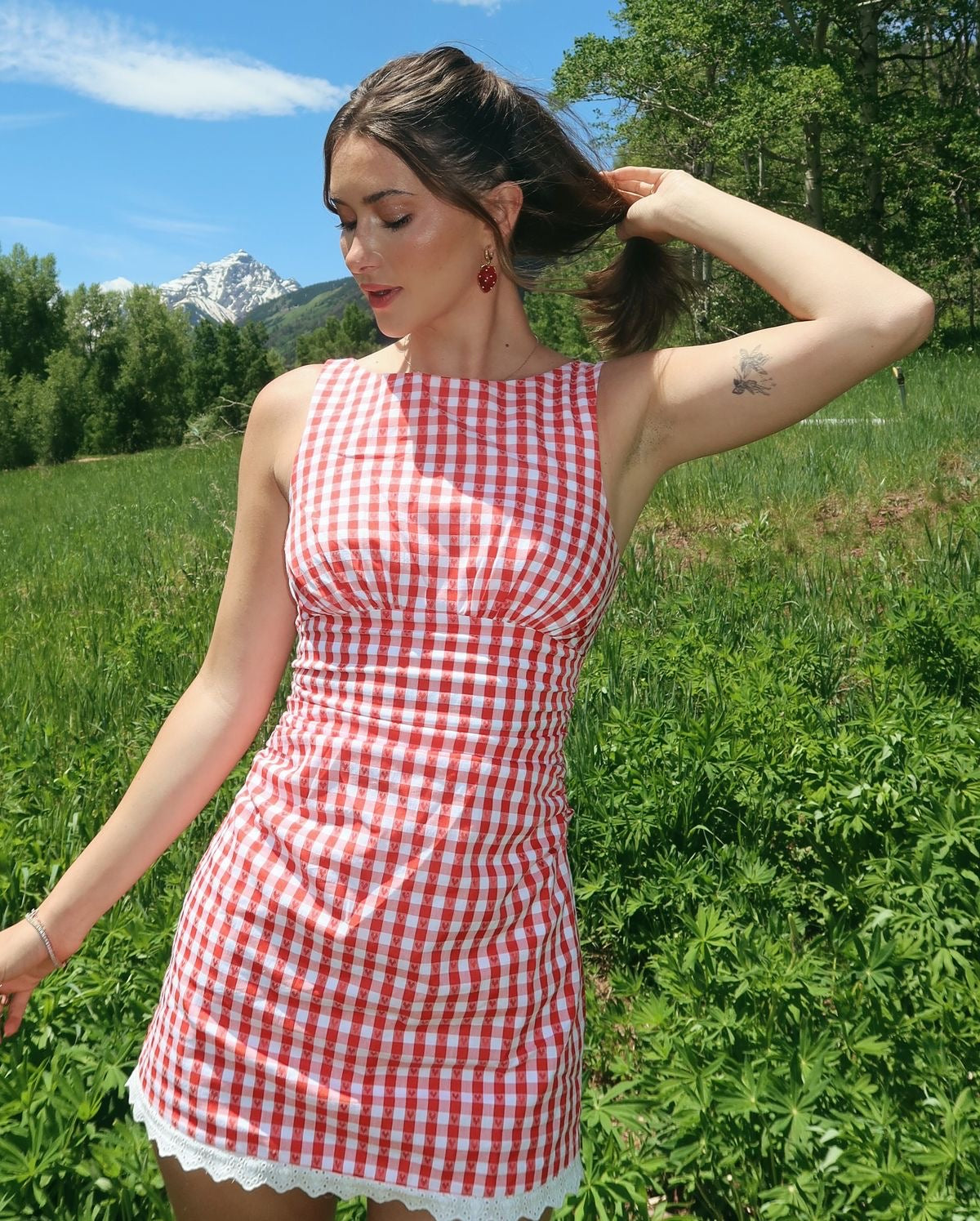 Madeleine Red Gingham Dress
