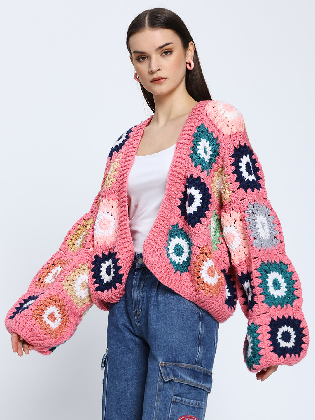 Chioma Bohemian Pink Cardigan