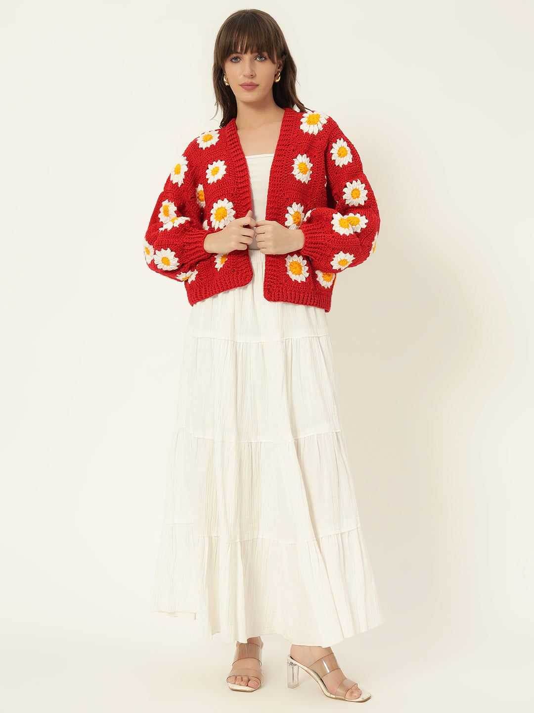 Molly Picnic Cardigan - Red