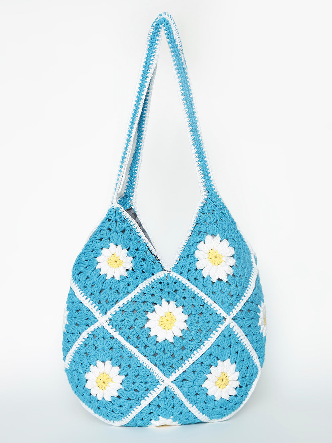 Lina Crochet Handmade Handbag - BlueWhite