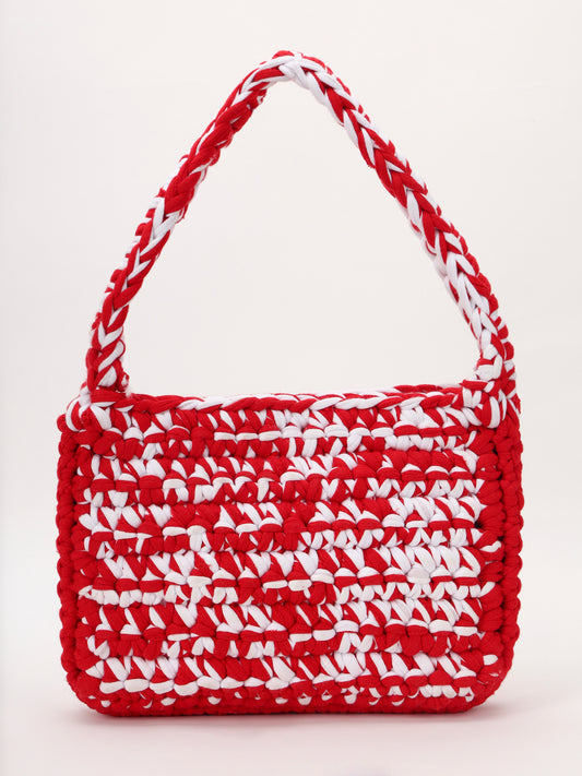 Red Crochet Handmade Handbag