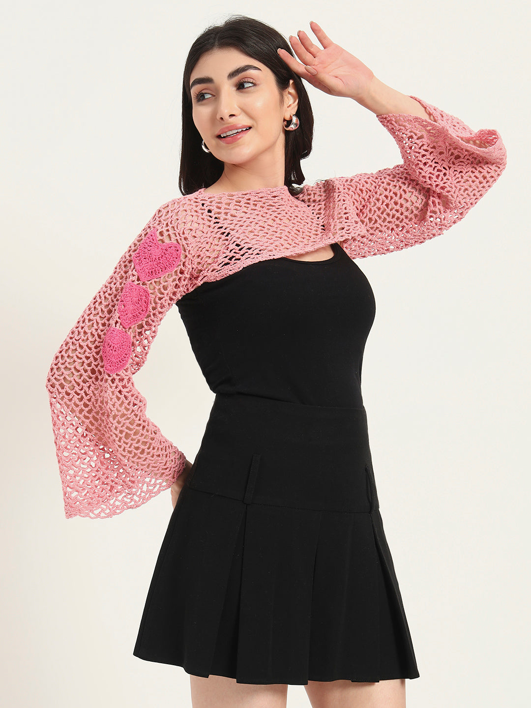 Rosebud H-Mesh Handmade Top - Pink