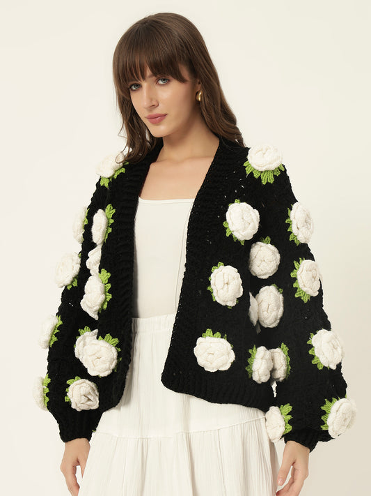 Kica White Rose Garden Cardigan
