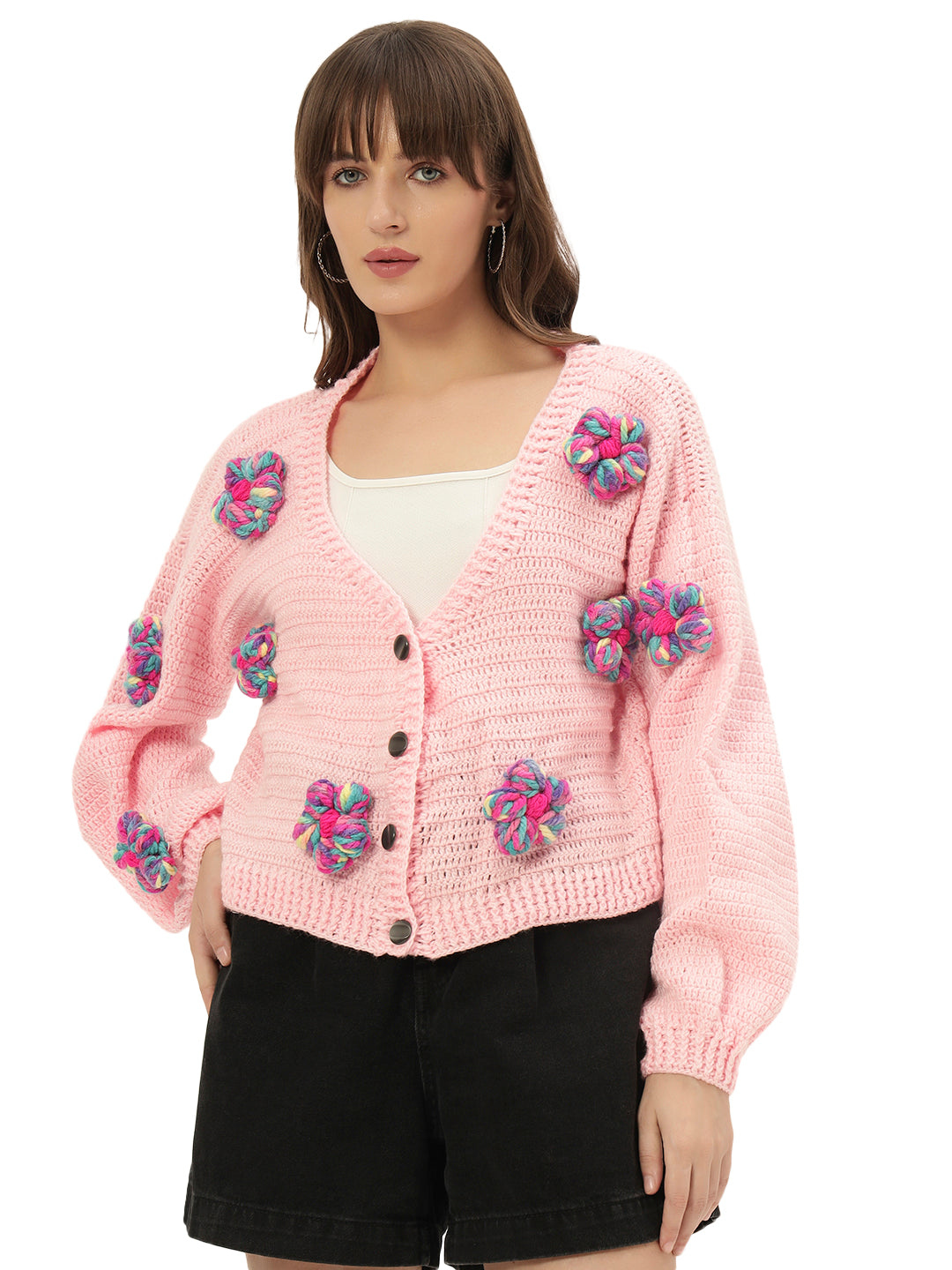 Metta Multipink Daisy cardigan