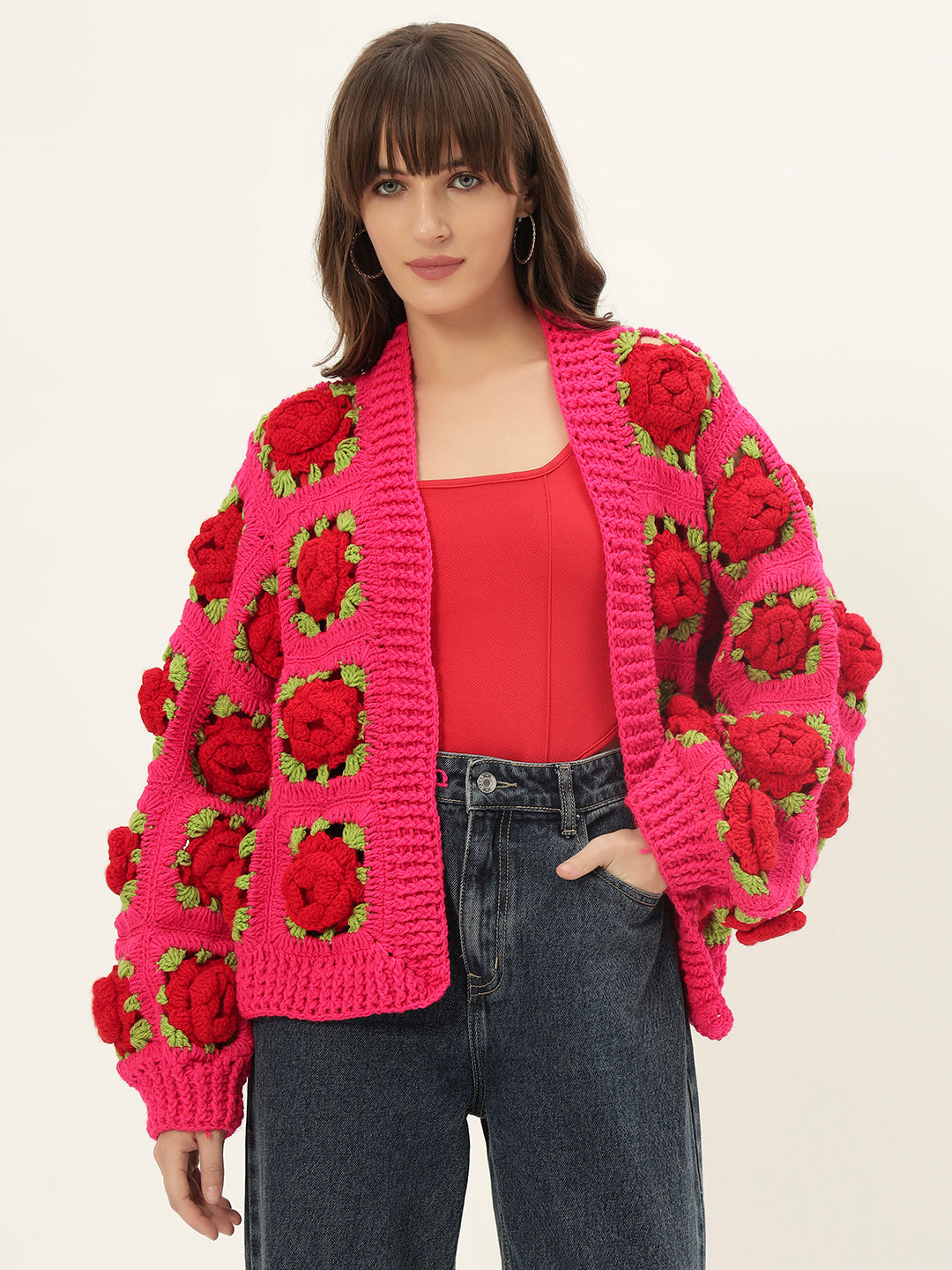 Lady Señorita Rose Bouquet Cardigan