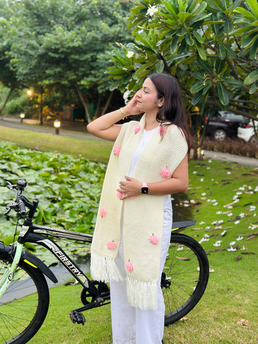 Helen Rose Handmade Scarf - Peach