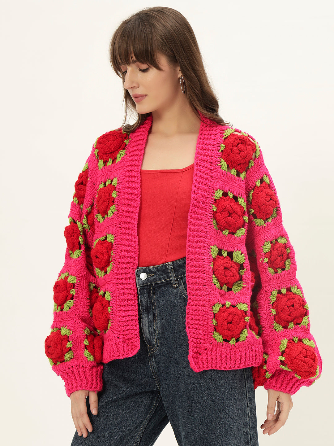 Lady Señorita Rose Bouquet Cardigan