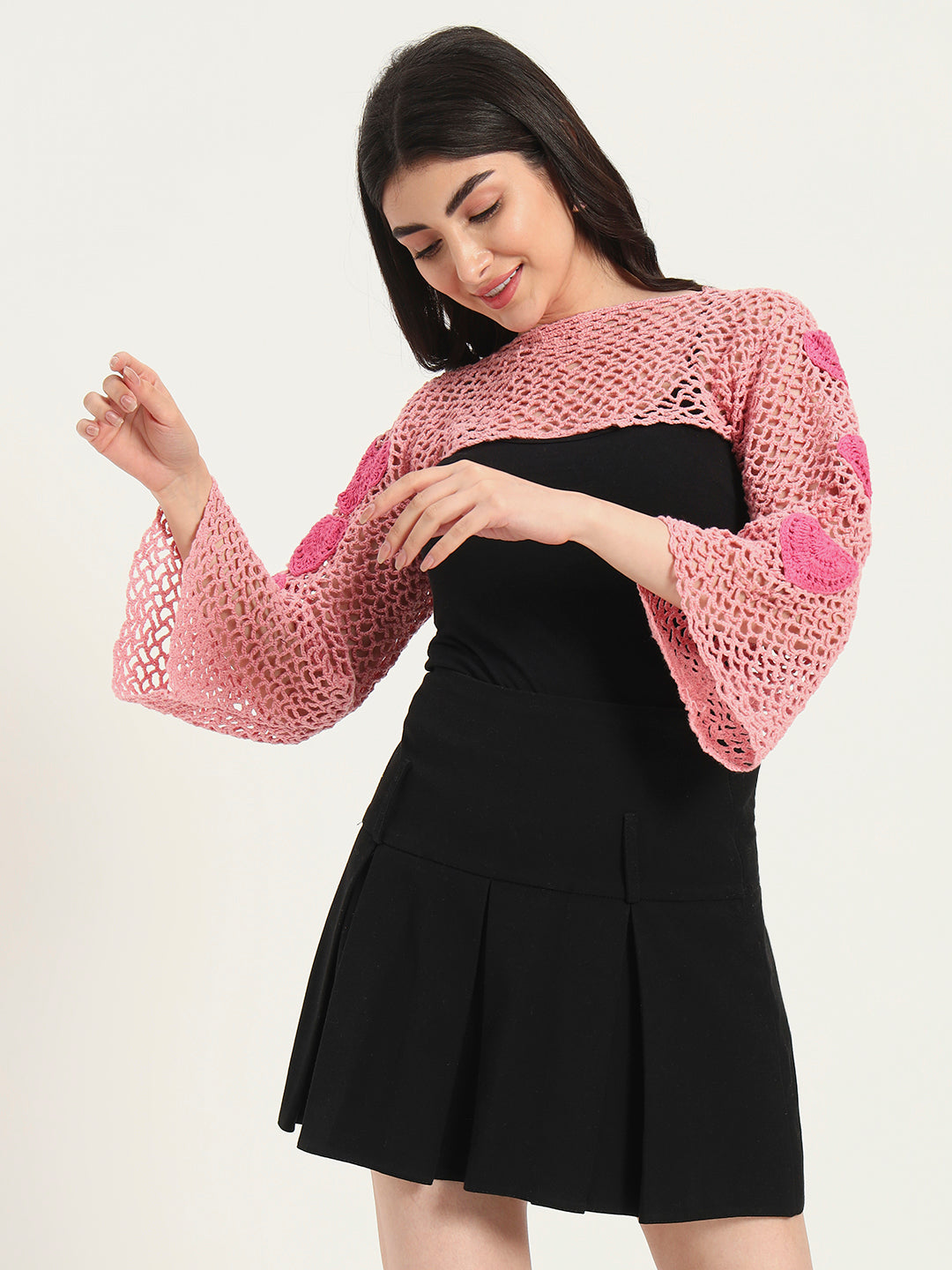 Rosebud H-Mesh Handmade Top - Pink