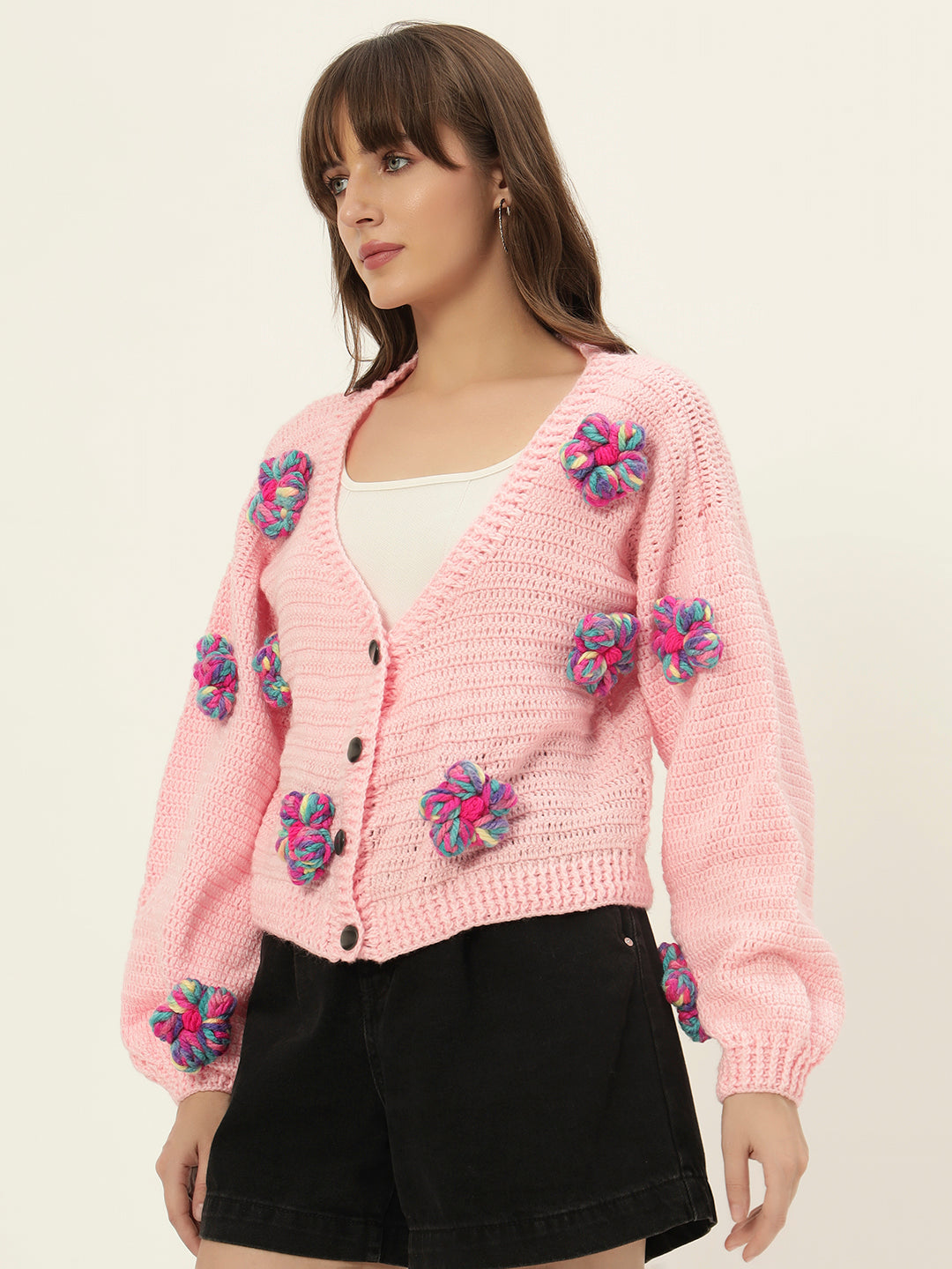 Metta Multipink Daisy cardigan