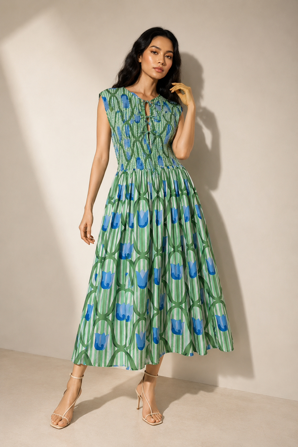 Floral A-Line Maxi Dress