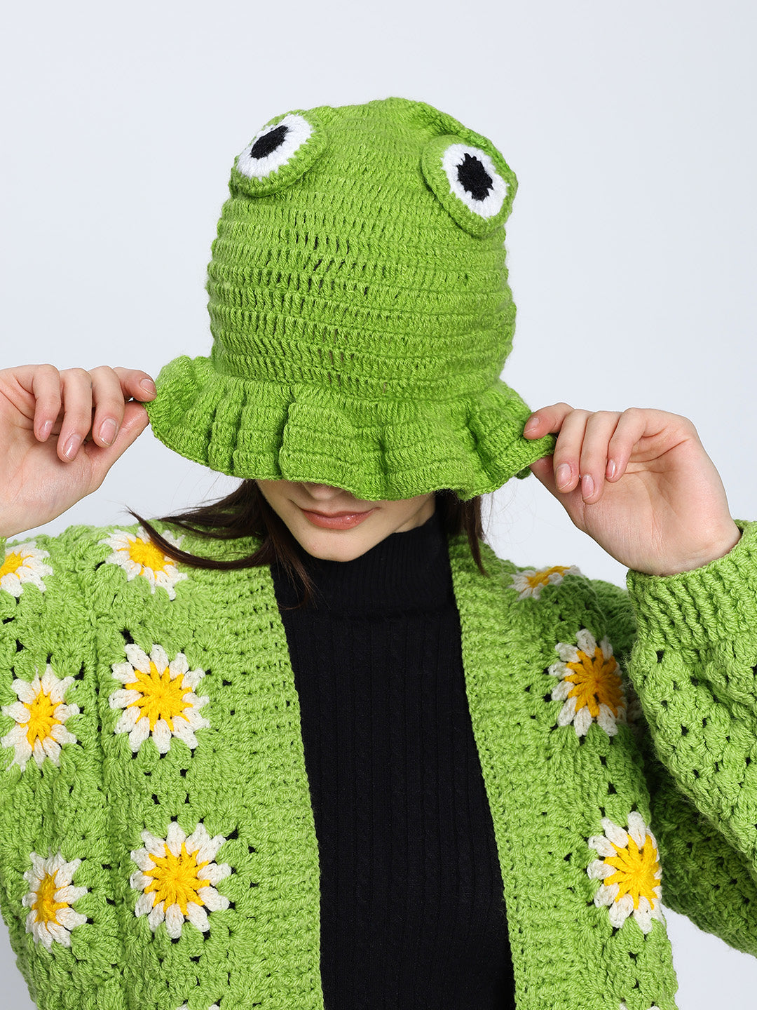 Frog Crochet Beanie