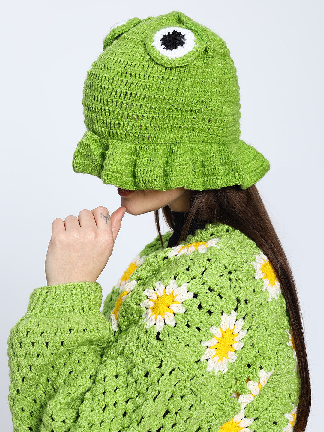 Frog Crochet Beanie