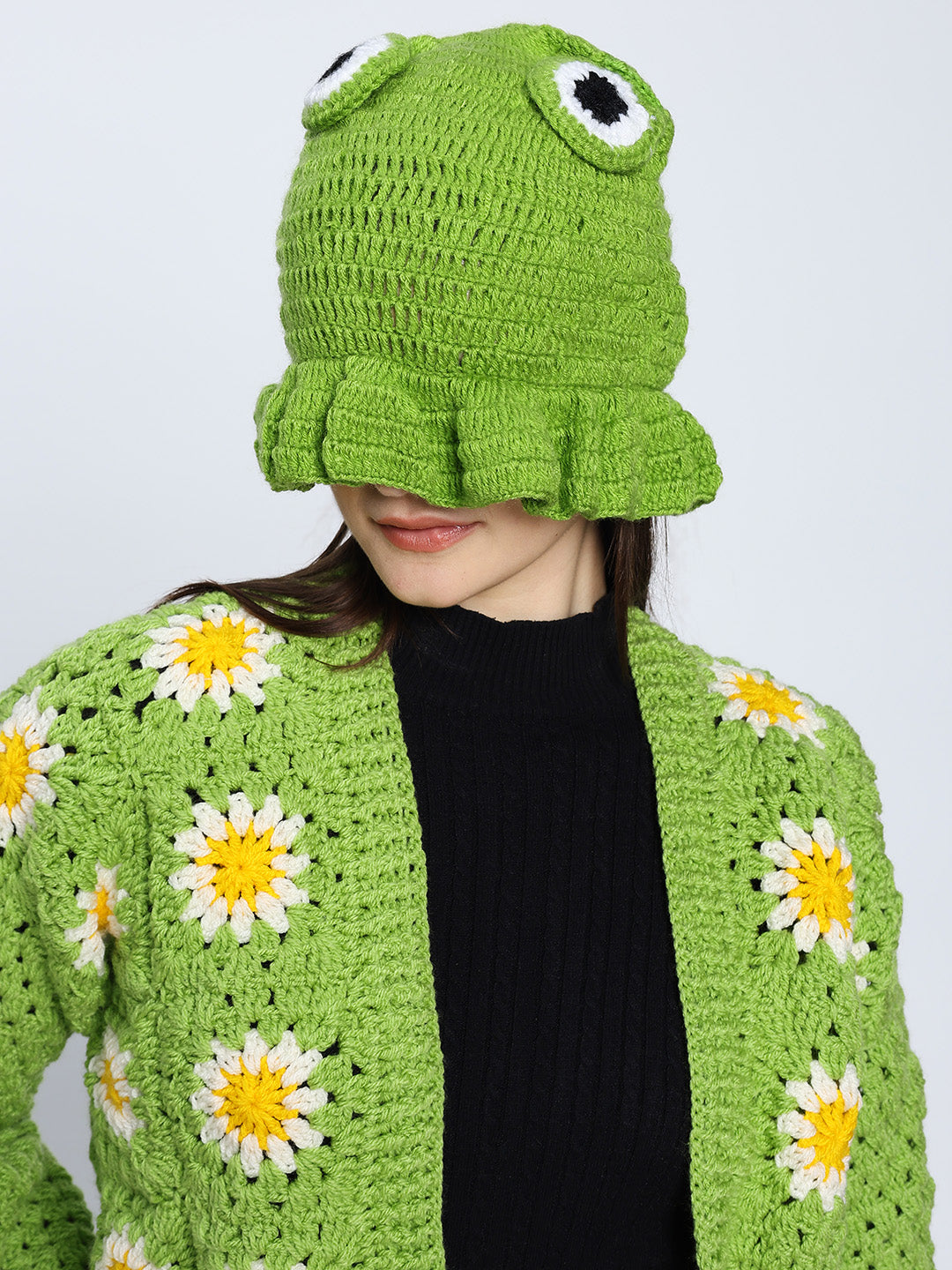 Frog Crochet Beanie