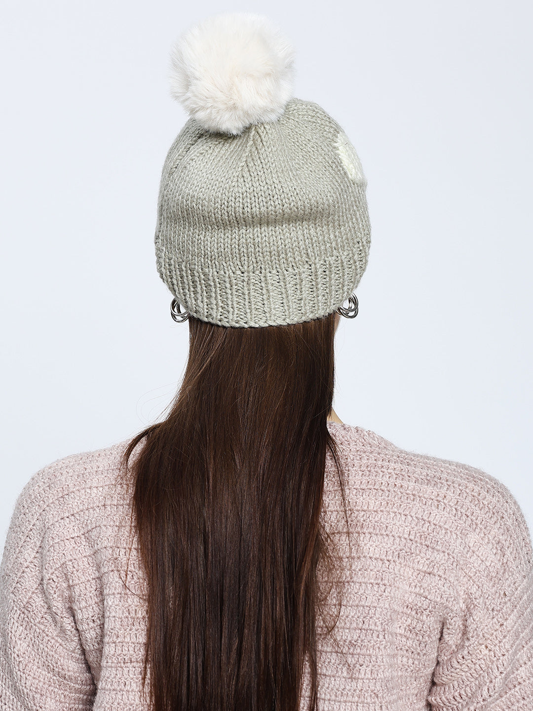 Grey Heart Beanie