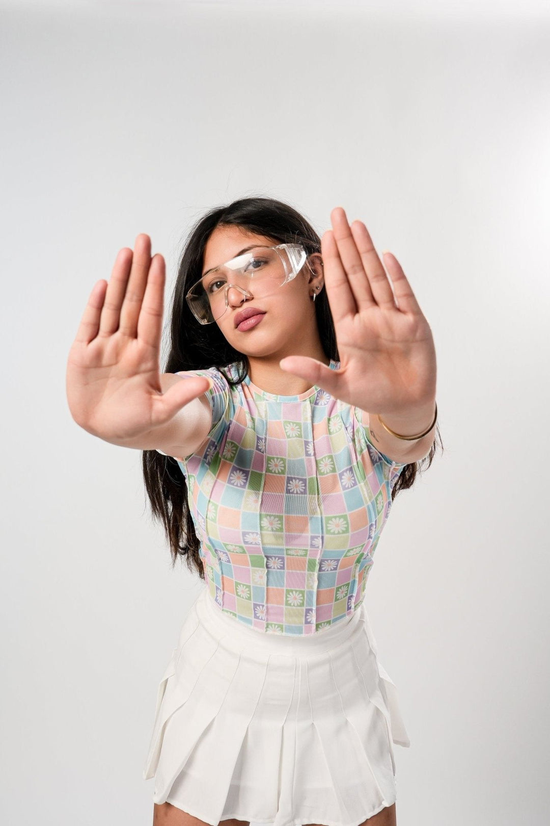 Daisy Mesh Top - SUGERCANDY