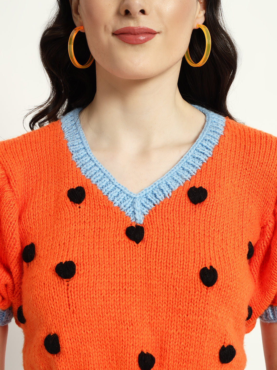 Orange Crop Vest Top Sweater