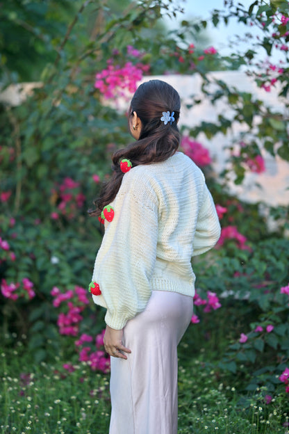 Strawberry 3D cardigan 🍓