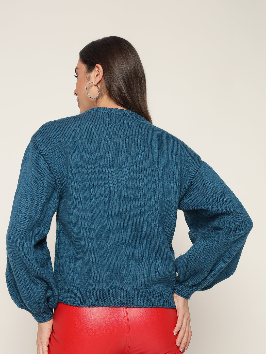 Isfahan Teal Daisy Cardigan