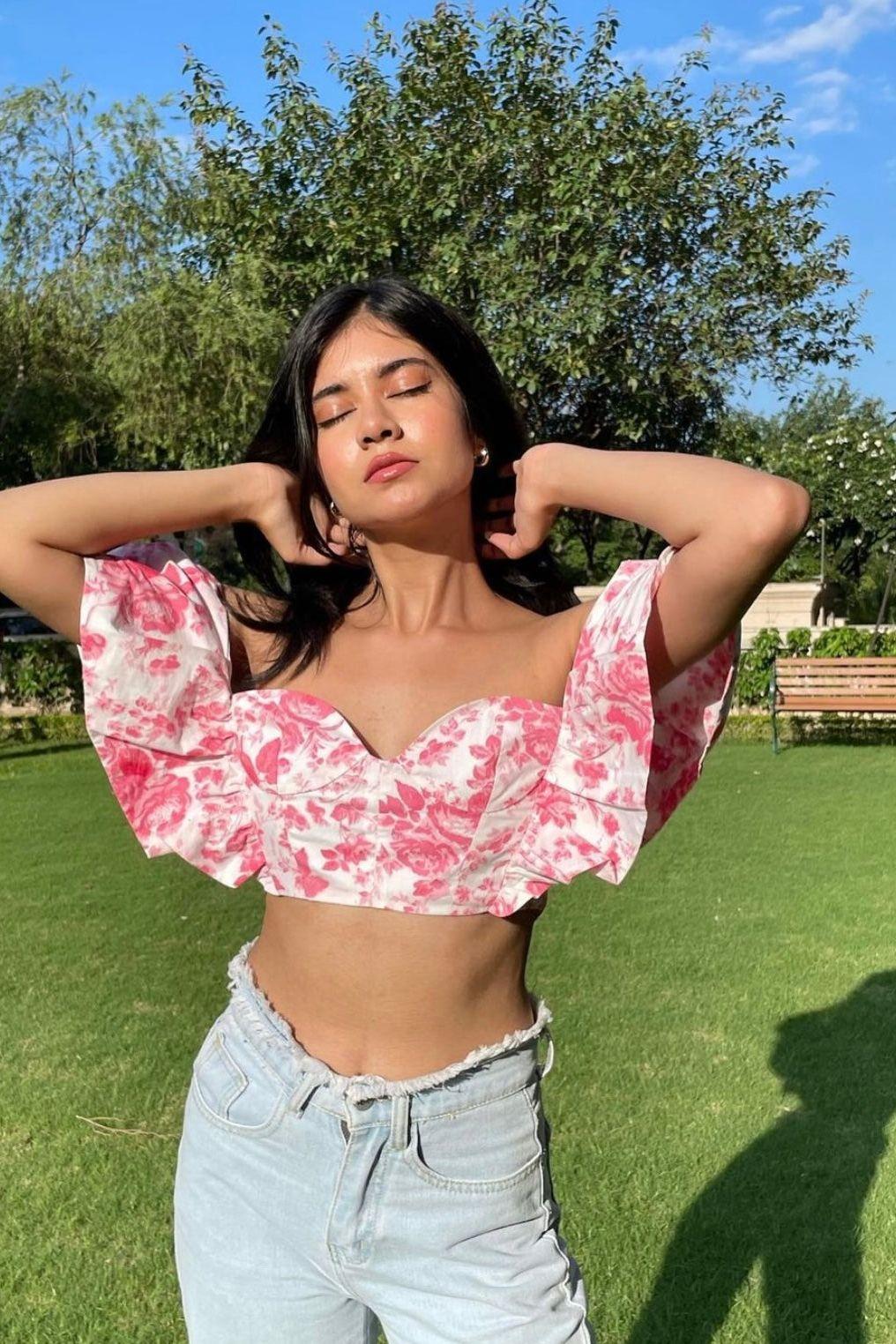 Off Shoulder Pink Top