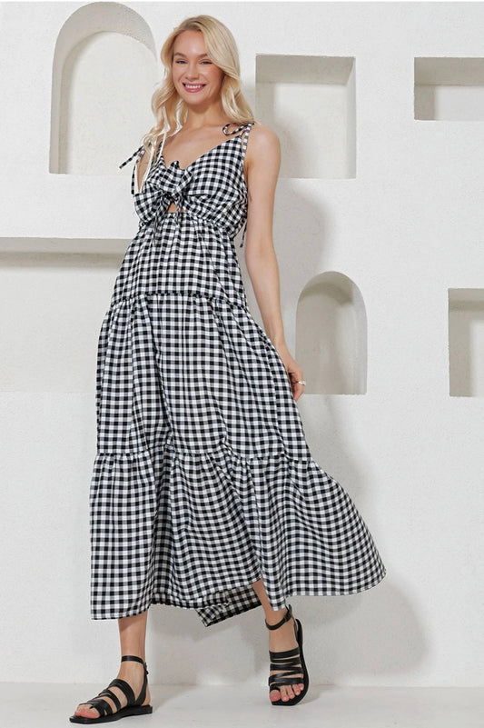 Cady gingham Maxi Dress