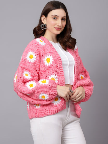 Rose Pink Picnic Cardigan