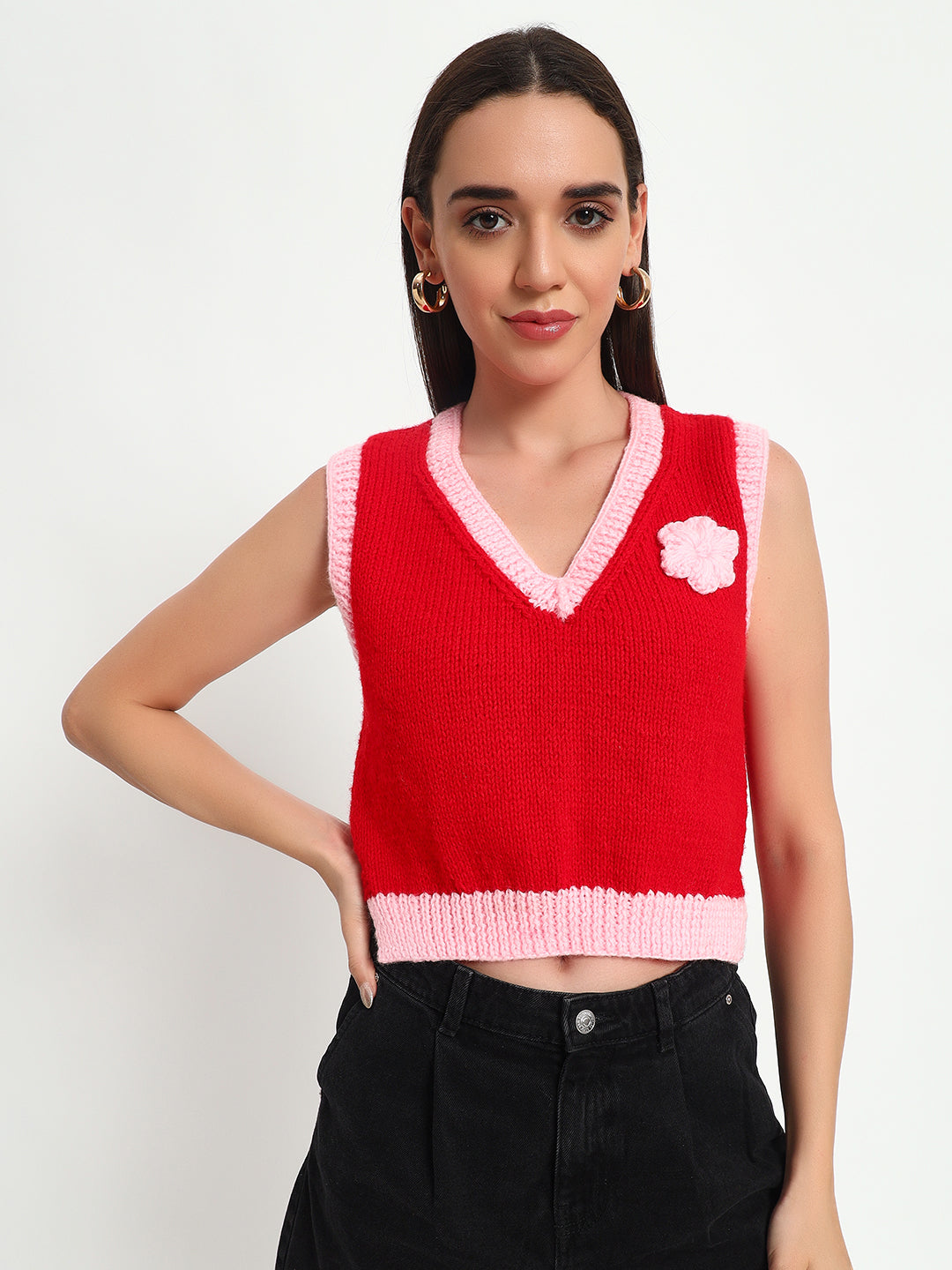 Lauren Red Daisy Vest