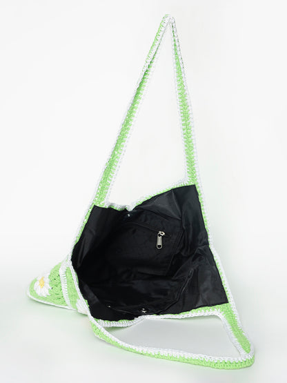Gigi Handmade Handbag - GreenWhite