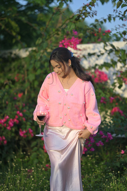 Pearly Pink Cardigan
