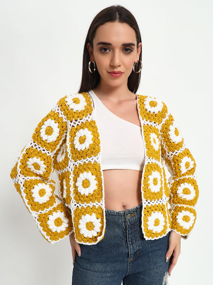 Pookie Daisy Mustard Cardigan